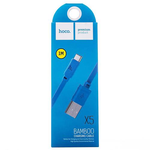 Кабель USB - Type-C Hoco X5 Bamboo (100см) (blue)
