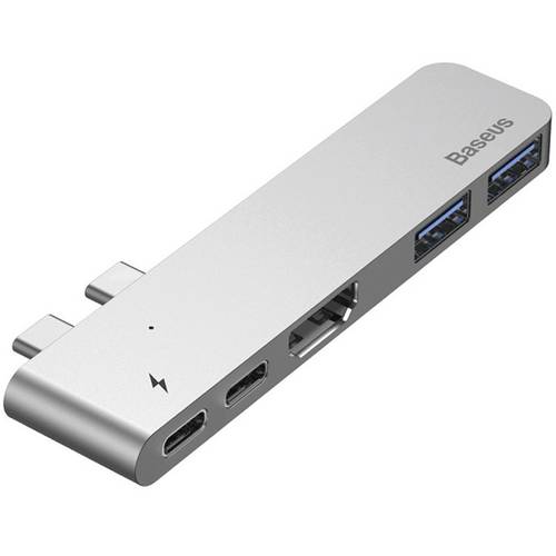 USB-концентратор Baseus Type-C to USB3.0x2/SD/TF/Type-C PD (CAHUB-K0G) для MacBook Pro, серый